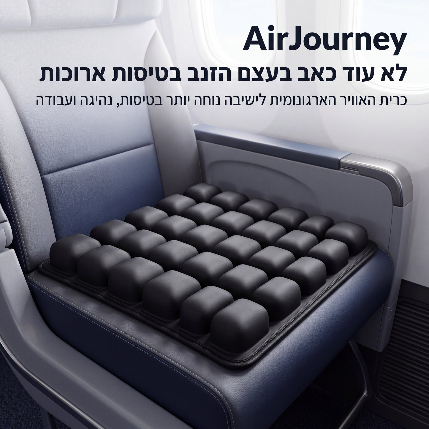 כרית האוויר הארגונומית AirJourney – לשבת שעות בלי שהגוף ישלם על זה